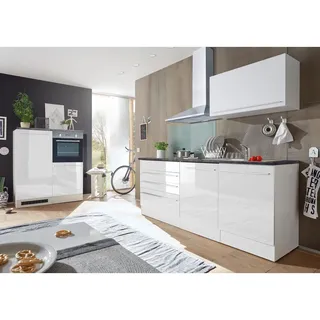 yourkitchen Küchenzeile Jazz 320 cm weiß