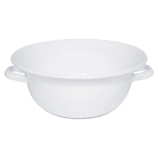 RIESS 0296-033 Weitling 28 cm, weiß, mit zwei Henkeln / Teigschüssel / Salatschüssel - Weiß
