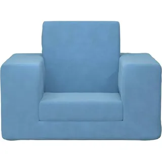 vidaXL Schlafsofa für Kinder Blau Weicher Plüsch - Blau