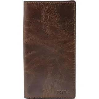 Fossil Herren-Geldbörse aus Neel oder Derrick Leder, Derrick Dunkelbraun, Einheitsgröße