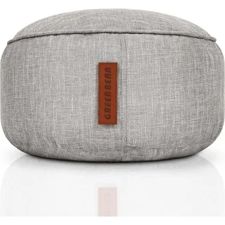Green Bean® Sitzhocker "Home Linen" 45x25cm mit EPS Perlen Füllung - Fußhocker für Sitzsäcke - Grau - Grau