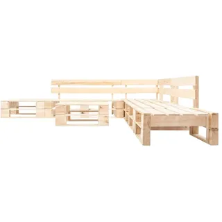 vidaXL 6-tlg. Paletten-Lounge-Set Holz Natur - Braun