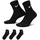 Everyday Lightweight Ankle Socken 3er Black/White 46-50