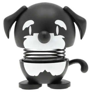 Hoptimist Schnauzer Dog Figure – Wobbly Desk Pet – Fun Office Gadget – Collectible Gift for Men and Women – Danish Design – ABS Plastic – 4.9 x 5 cm – X-Small – Black