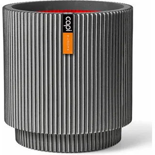 Capi Pflanzgefäß Zylinder Groove Ø 43,5 cm x 46 cm Anthrazit