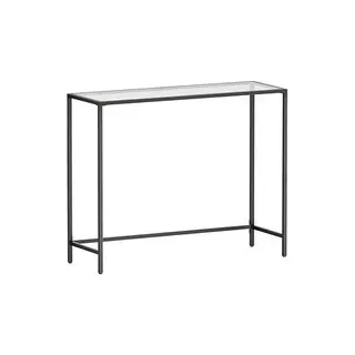 VASAGLE Konsolentisch rechteckig Glas schwarz 100,0 x 35,0 x 80,0 cm, 1 St.