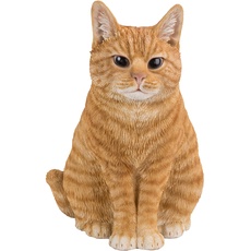 Vivid Arts Katzenfigur, sitzend, realistisch, rotgetigert
