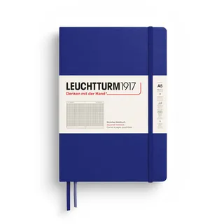 Leuchtturm1917 Notizbuch A5 kariert Blau