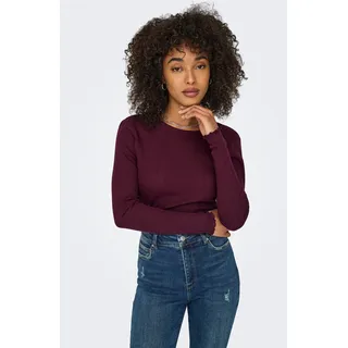 Only Langarmshirt »ONLCARLOTTA L/S TOP NOOS JRS«, rot