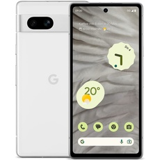 Google Pixel 7a und Ladegerät – 5G-fähiges-Android-Smartphone ohne SIM-Lock, mit Weitwinkelobjektiv sowie beeindruckender Akkulaufzeit – Snow