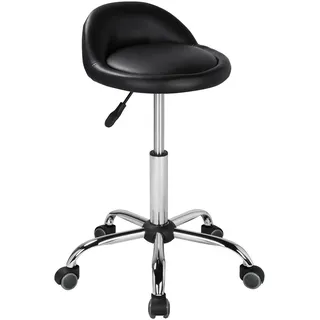 Yaheetech Rollhocker Kunstleder Schwarz