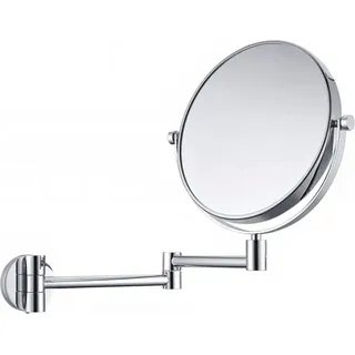 DEUSENFELD K102C - Doppel Wand Kosmetikspiegel, 10x Vergrößerung + Normalspiegel, Ø20cm, 360° vertikal und horizontal schwenkbar, MS verchromt