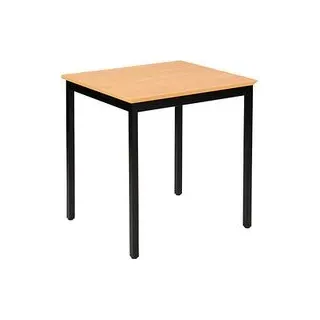 SODEMATUB Mehrzwecktisch buche, schwarz rechteckig, Vierkantrohr schwarz, 70,0 x 60,0 x 74,0 cm