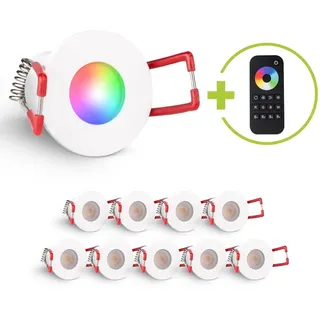 Longlife LED Einbaustrahler Mini 3W RGBW IP65 - Farbe: weiß - Anzahl: 10x