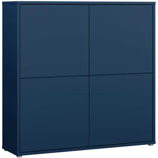 Forte Highboard 124,5 x 121,5 x 34,9 cm Nachtblau