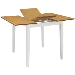 vidaXL Esstisch Ausziehbar Weiß (80-120)x80x74 cm MDF - Weiß
