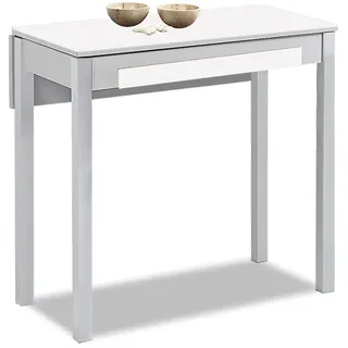 ASTIMESA Ausziehbarer Küchentisch, weiß, 80 x 40 cm