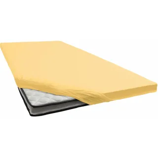 JANINE Topper-Spannbettlaken Jersey-Elasthan 180 x 200 - 200 x 220 cm gelb