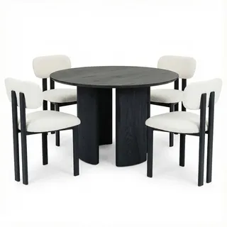 Idimex Essgruppe Arvika Franca 5er Set schwarz