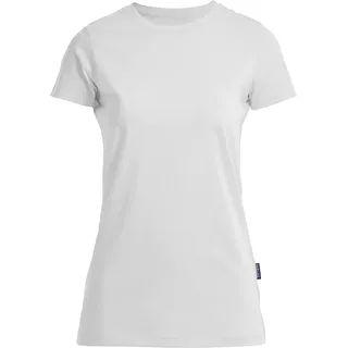 HRM Damen Luxury Roundneck Tee, weiß, Gr. XS I Premium T-Shirt Damen Rundhalsausschnitt aus 100% Bio-Baumwolle I Basic Shirt Damen bis 60°C waschbar I Hochwertige & nachhaltige Damen-Oberteile