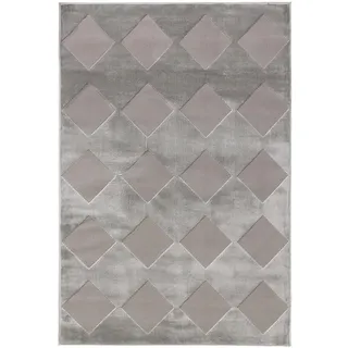 benuta Teppich Claire Grau 140x200 cm , Kunststoff , Rechteckig , 140x200 cm , pflegeleicht , Teppiche und Böden, Teppiche