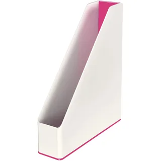 Leitz Stehsammler A4, Zweifarbiges Design, Weiß/Pink, Duo Colour WOW, 53621023