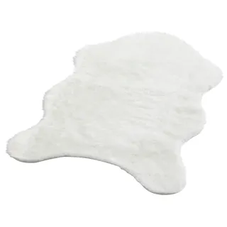 Dreams Fellteppich »Schaffell« fellförmig 20 mm Höhe Kunstfell, waschbar, weich & kuschelig, auch ideal als Bettvorleger, weiß