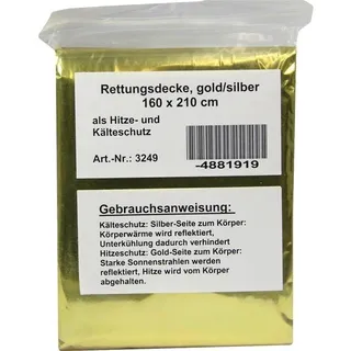 CareLiv Rettungsdecke gold/silber 160x210cm
