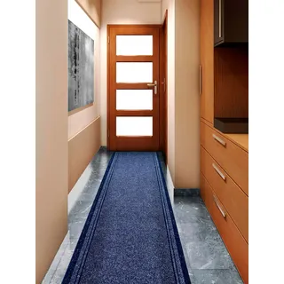 Primaflor-Ideen in Textil Läufer »Schmutzfangläufer MALAGA, Made in Belgium« rechteckig 6 mm Höhe Schmutzfangmatte, meliert, gesteift, strapazierfähig, rutschhemmend, blau