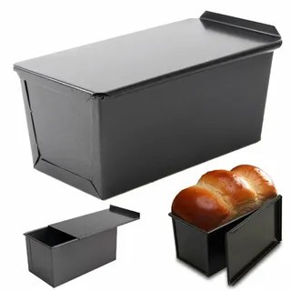 Healeved Toastbrot Backform Mit Deckel 33X12.3X11 Cm Edelstahl Kastenform Für 750G Brot Mit Belüftungslöchern Antihaft Beschichtet Zum Backen Von Toastbrot Und Gebäck