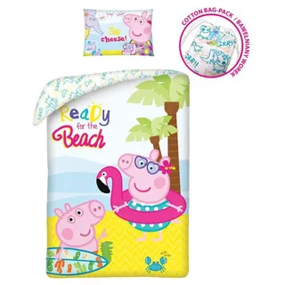 Peppa Pig Bettbezug Summer ready 140 x 200 cm Baumwolle - Bunt
