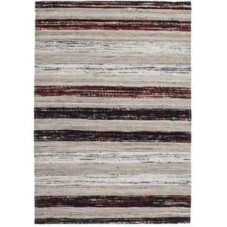 Kayoom Wollteppich , Schwarz, Weiß , Textil , Retro , rechteckig , 160x230 cm , für Fußbodenheizung geeignet, pflegeleicht , Teppiche und Böden, Teppiche, Moderne Teppiche