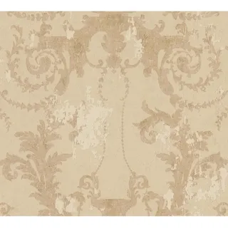 Vliestapete Barock Matt Leicht Strukturiert Beige Gold FSC®