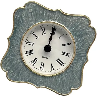 Vintage-Tischuhr im europäischen Stil, farbig lackiert, geräuschlos, zur Dekoration Ihres Zuhauses
