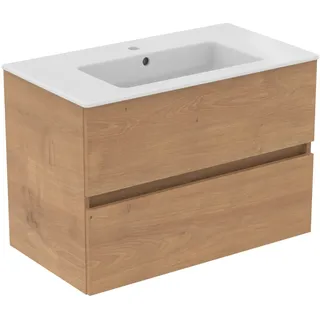 Ideal Standard Waschbeckenunterschrank 2 Auszüge 80 x 81 x 45 cm Eiche