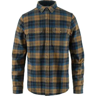 Fjällräven Singi Heavy Flannel Shirt, Dark navy-buckwheat brown 3XL