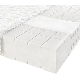 Novel Kaltschaummatratze , Weiß , Textil , H1 , rechteckig , 90x200 cm , Textiles Vertrauen - Oeko-Tex® , Härtegradauswahl, Über- und Sondergrößen erhältlich, Bezug abnehmbar/waschbar, Ober- und Unterseite versteppt, für Hausstauballergiker geeignet, wendbar, klimatisierte Belüftungskanäle, optimale Belüftung, für verstellbare Lattenroste geeignet, Tragegriffe, atmungsaktiv, schadstoffgeprüft, aktive Schulterzone, alternative Größen erhältlich , Schlafzimmer, Matratzen, Kaltschaummatratzen