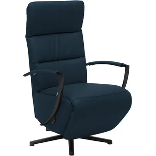 Cantus Relaxsessel , Dunkelblau , Leder , Echtleder , Color-Finish-Leder , 64x112x80 cm , Fußauswahl, Lederauswahl, Stoffauswahl, Relaxfunktion , Wohnzimmer, Sessel, Ledersessel