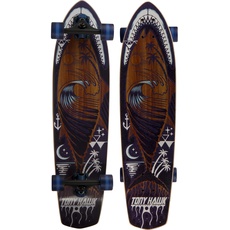 Tony Hawk Komplettes Cruiser Skateboard, Cooles Grafik-Longboard, tolle Option für Reisen, Sport und Unterhaltung, Shark Mouth