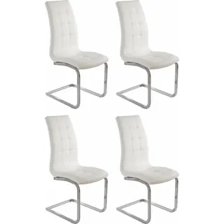 OTTO home Freischwinger Lola Kunstleder weiß 4er Set