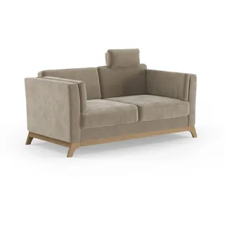 Home Affaire 2,5-Sitzer »Viva« wahlweise mit Holzrahmen aus Buche, beige