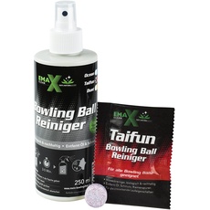 EMAX CLEAN Taifun | Bowling Ball Reiniger | Allzweck-Reiniger für alle Bowlingbälle | Effektive Reinigung von Bowling-Kugeln | Ball-Cleaner in Tab-Form | Made in Germany | Tab & Flasche