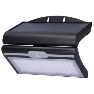 EDM Solar-Wandleuchte schwarz 6 W 430 lm inkl. Dämmerungssensor