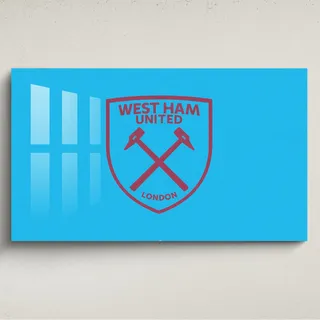 Licensed Décor West Ham United FC Wandkunst, Acryl, groß, 130 x 80 cm, Weinrot auf Blau
