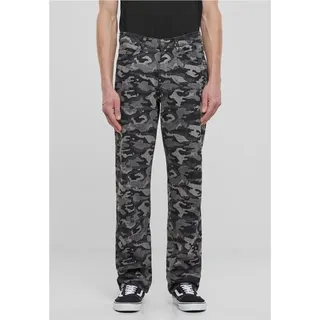 Herrenjeans Urban Classics Laser Camo, bedruckt, Farbe: schwarzlasercamo - Größe: 40 - Schwarz