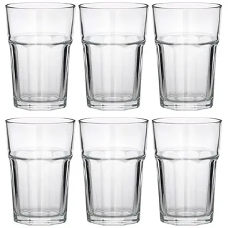 Butlers Trinkgläser (6er Set) Gibraltar 360 ml , Transparent , Glas , Gläser, Longdrinkgläser