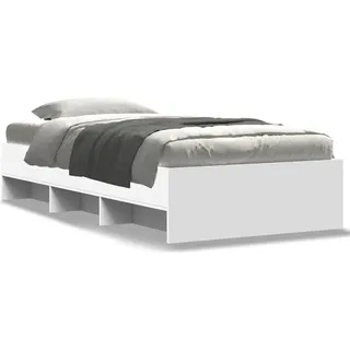 vidaXL Bettgestell Weiß 100x200 cm Holzwerkstoff - Weiß