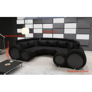 Wohnlandschaft Textil Couch Microfaser Polstergarnitur XXL Neu Sofa Stoff USB - Rot