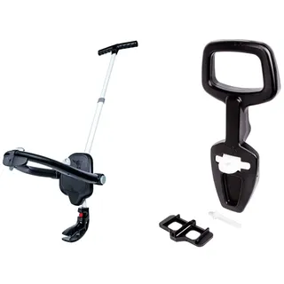 BIG-Premium-Schubstange - 4-fach höhenverstellbare Schiebestange, ab 1 Jahr & BIG - Bobby Car Walker - 2-in-1 Lauflernhilfe und Rückenlehne in Einem, mit integriertem Kippschutz,ab 1 Jahr