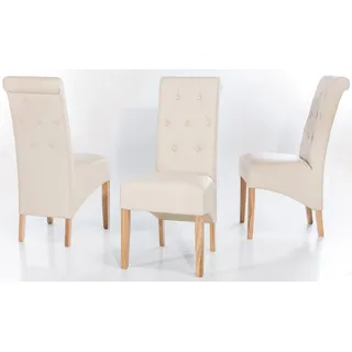 Home Affaire Polsterstuhl Chris Kunstleder beige 6er Set
